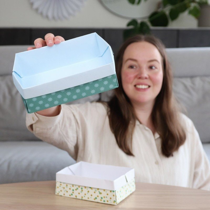 Vika en avlång ask - Pyssel med papper