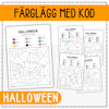 Färglägg med kod: halloween