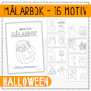 Målarbok - häfte med målarbilder till halloween