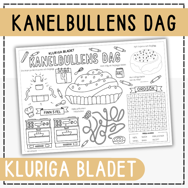 Kanelbullens dag - kluriga bladet pyssel