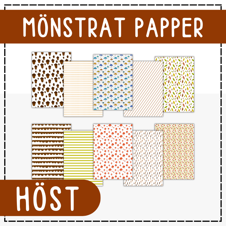 Höstpyssel - mönstrat papper