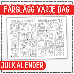 Julkalender - färglägg varje dag