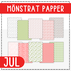 Mönstrat papper (jul) - skriv ut själv