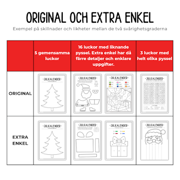 KOMBO julkalender original & julkalender extra enkel