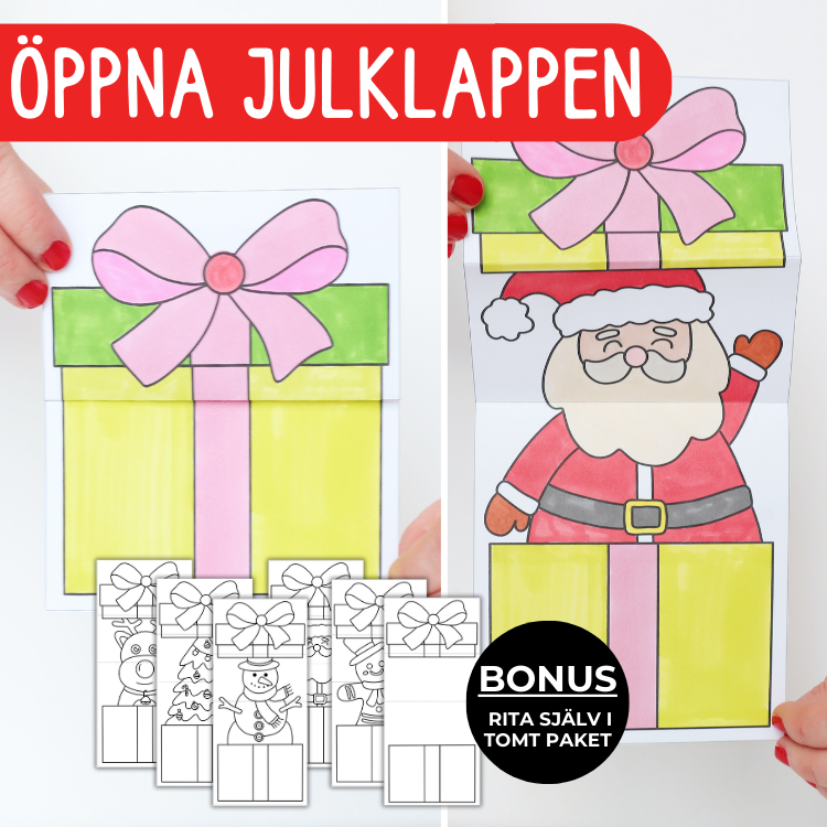 Julpyssel - julklappar som öppnas