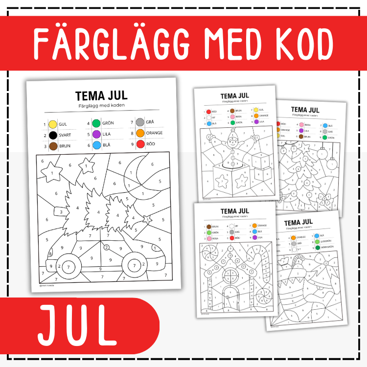 Färglägg med kod: jul