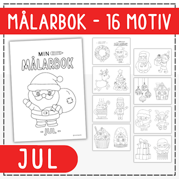 Målarbok - häfte med målarbilder till jul