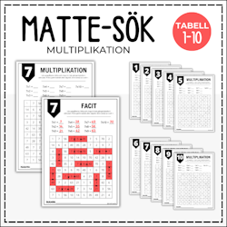 Matte-sök: multiplikation