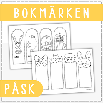 Påskpyssel - bokmärken