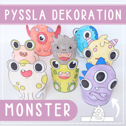 Pyssla monster - dekorationer