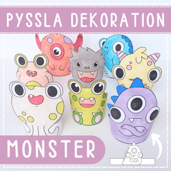 Pyssla monster - dekorationer