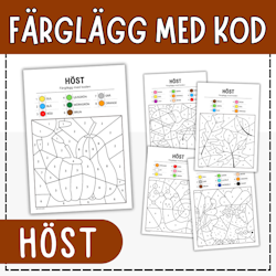 Färglägg med kod: höst