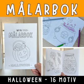 Målarbok - häfte med målarbilder till halloween