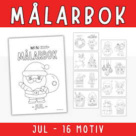 Målarbok - häfte med målarbilder till jul