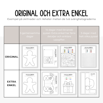 KOMBO julkalender original & julkalender extra enkel