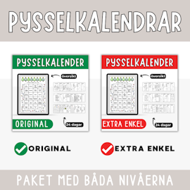 KOMBO pysselkalender original & extra enkel