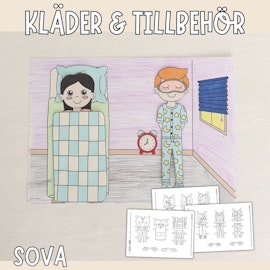 Tillägg klippdockor - Sova