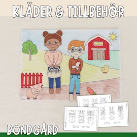 Tillägg klippdockor - Bondgård
