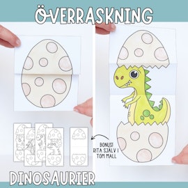 Öppningsbara pyssel: dinosaurier