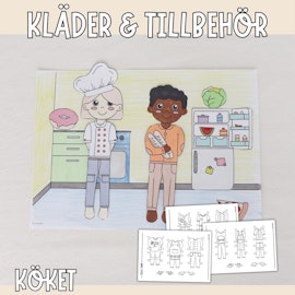 Tillägg klippdockor - Köket