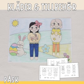 Tillägg klippdockor - Påsk