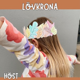 Lövkrona - Höstpyssel att skriva ut för barn