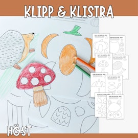 Klipp och klistra - Höstpyssel för barn