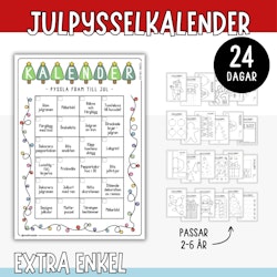 Julkalender - 24 julpyssel (extra enkel)