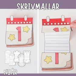 Nyårspyssel - skrivmallar