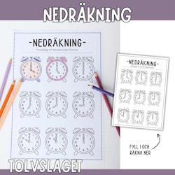 Färglägg - nedräkning till tolvslaget