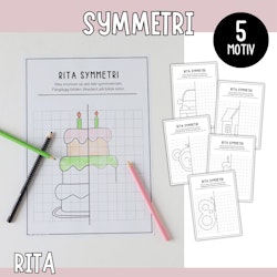 Symmetri - rita och färglägg