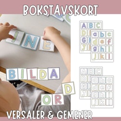 Bokstavskort - bilda ord
