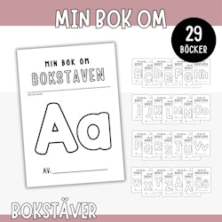 Min bok om bokstaven - lära bokstäver