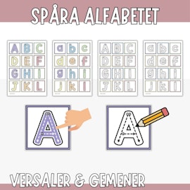 Bokstavskort - spåra bokstäver
