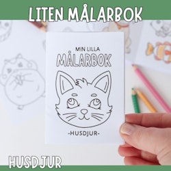 Liten målarbok - husdjur