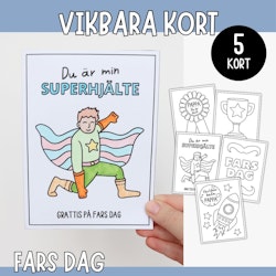 Fars dag-kort (vikbara) 5 motiv
