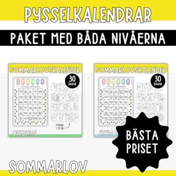 KOMBO sommarlovets pysselkalendrar