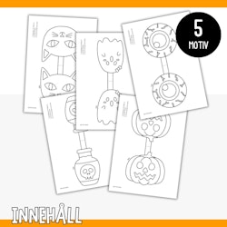 Halloweenpyssel att skriva ut - Girlang