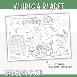 Skogens djur - kluriga bladet
