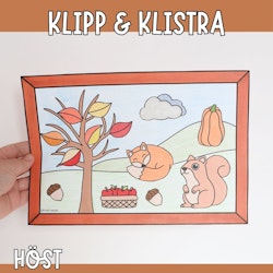 Klipp & klistra tavla - Höstpyssel att skriva ut