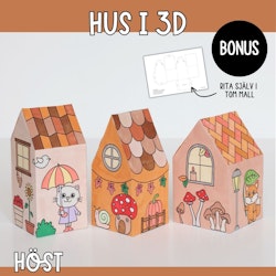 Hösthus i 3D - Höstpyssel att skriva ut