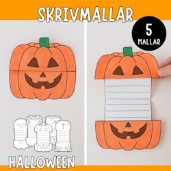 Skrivmallar som öppnas - Halloweenpyssel
