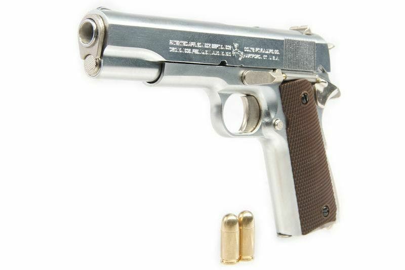 Colt 1911 Miniatyrmodell skala 1:2 Silver