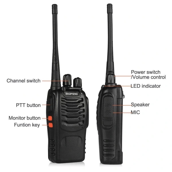 Baofeng UV-5R Dual-Band Walkie-Talkie - Svart - Krisskydd Sverige AB