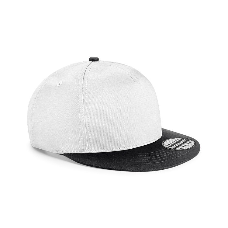 Snapback juniorkeps vit-svart