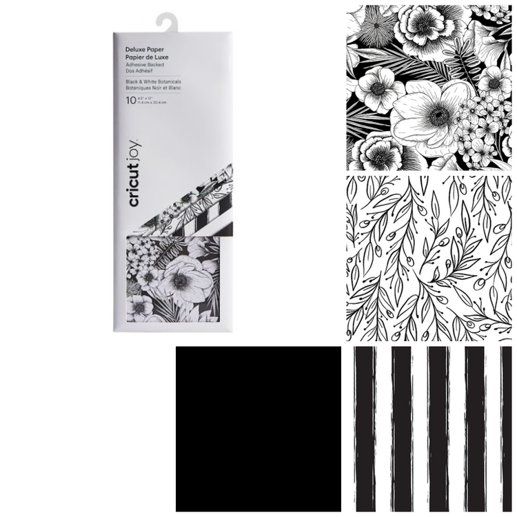 Cricut Joy Deluxe Paper, Black&White Botanical