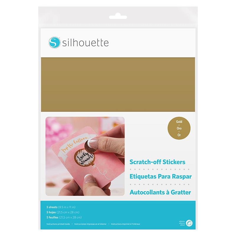 Silhouette Scratch-off stickers, Guld