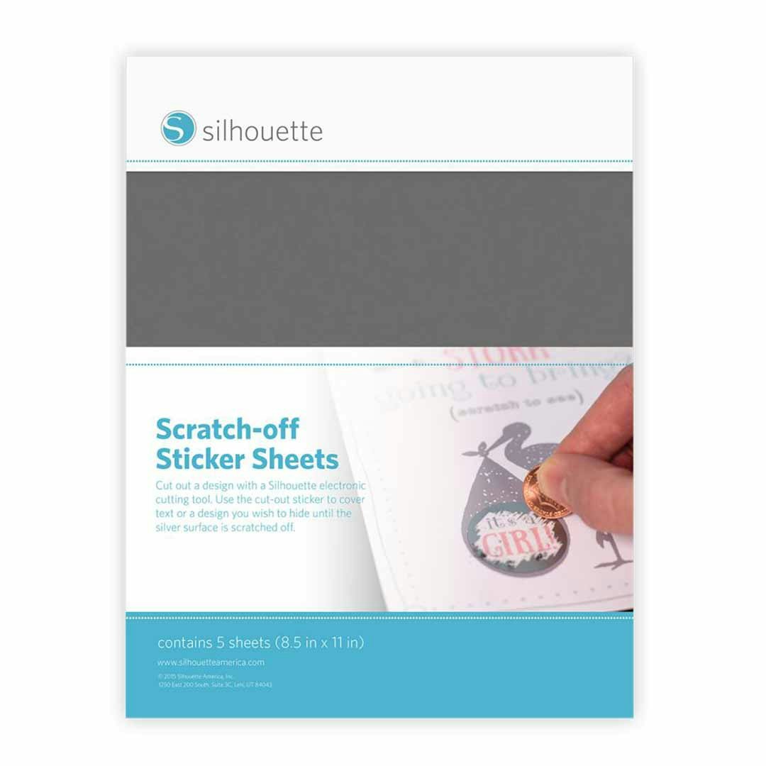 Silhouette Scratch-off stickers, Silver