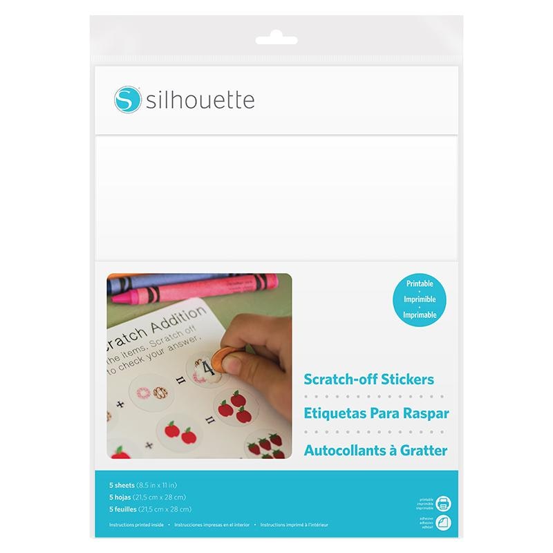 Silhouette Scratch-off stickers, Printbar vit (bläckstråleskrivare)