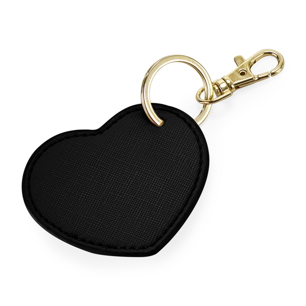 Nyckelring PU Heart, svart